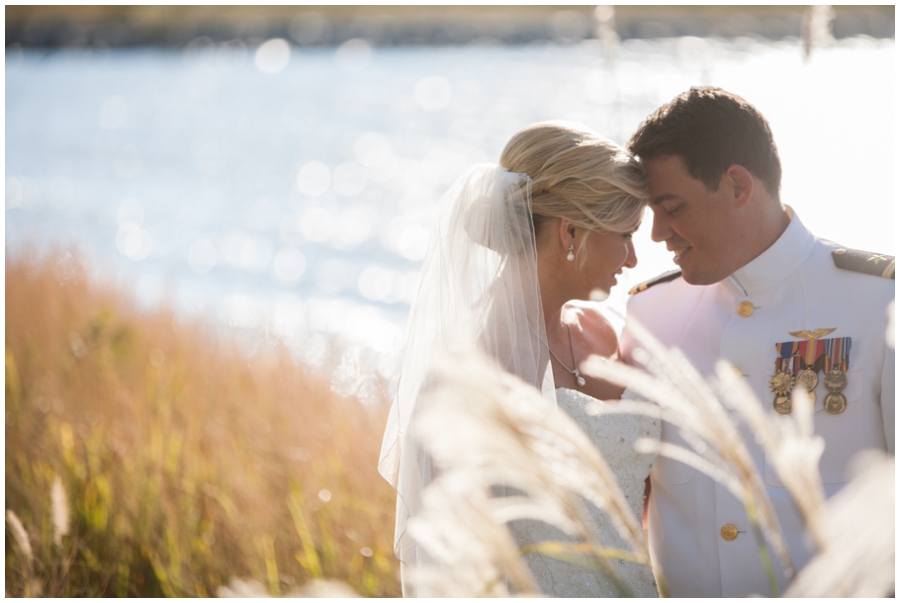 Chesapeake Bay Beach Club Wedding Photographer - Sunset Beach Love Portrait