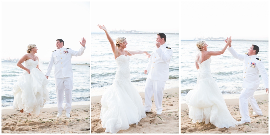 Chesapeake Bay Beach Club Military Wedding Photographer - Beach Love Portrait