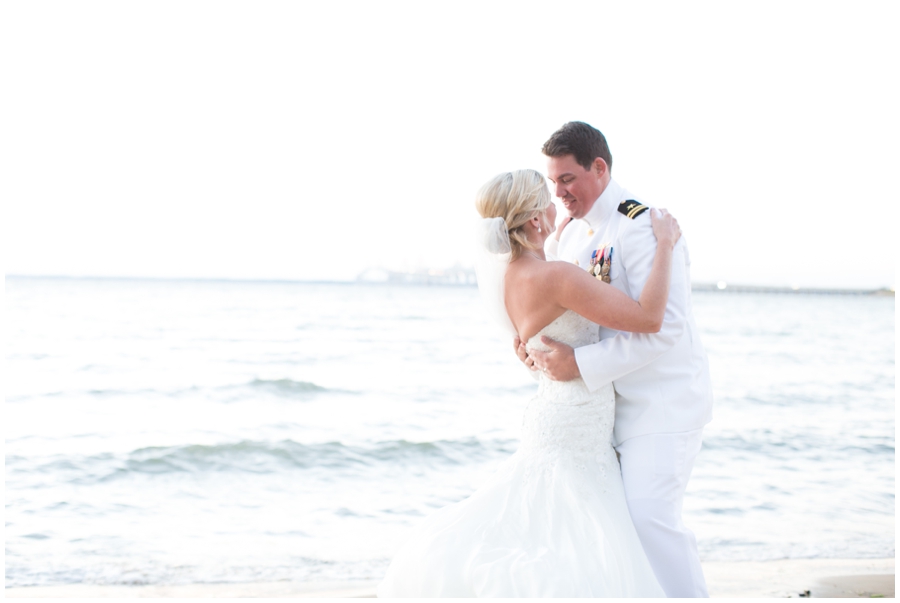 Chesapeake Bay Beach Club Military Wedding Photographer - Beach Love Portrait