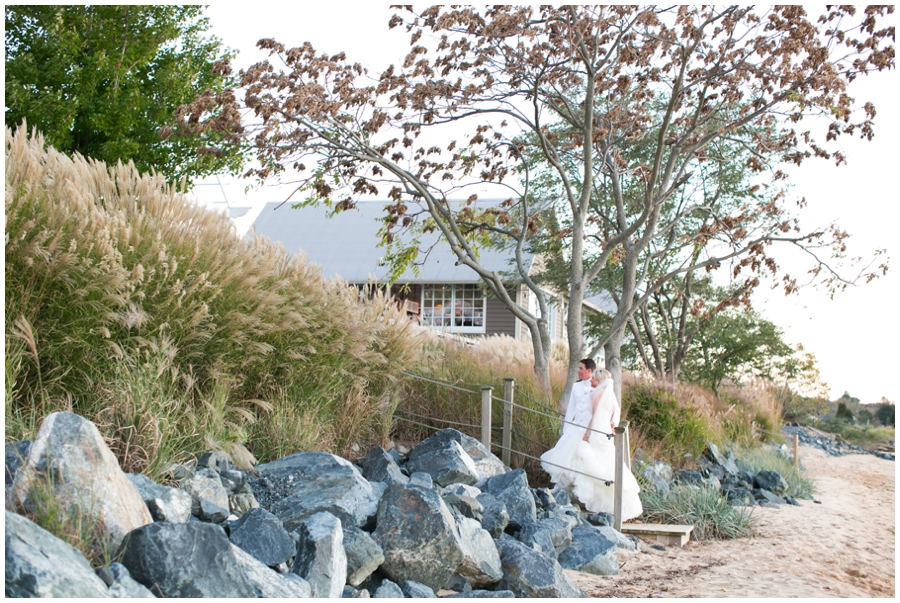 Chesapeake Bay Beach Club Military Wedding Photographer - Beach Love Portrait