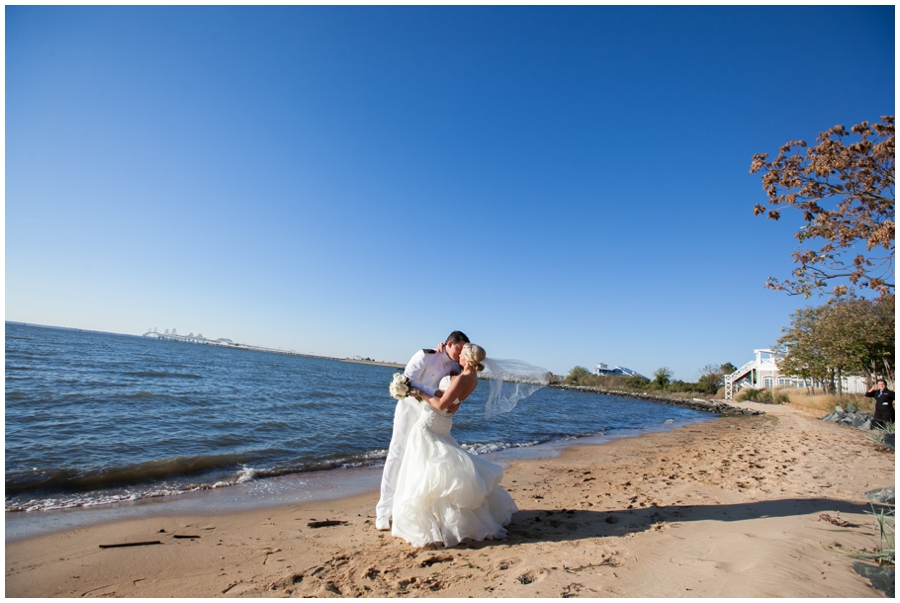 Beach Club Wedding Photographer - Chesapeake Bay Bridge Wedding Image