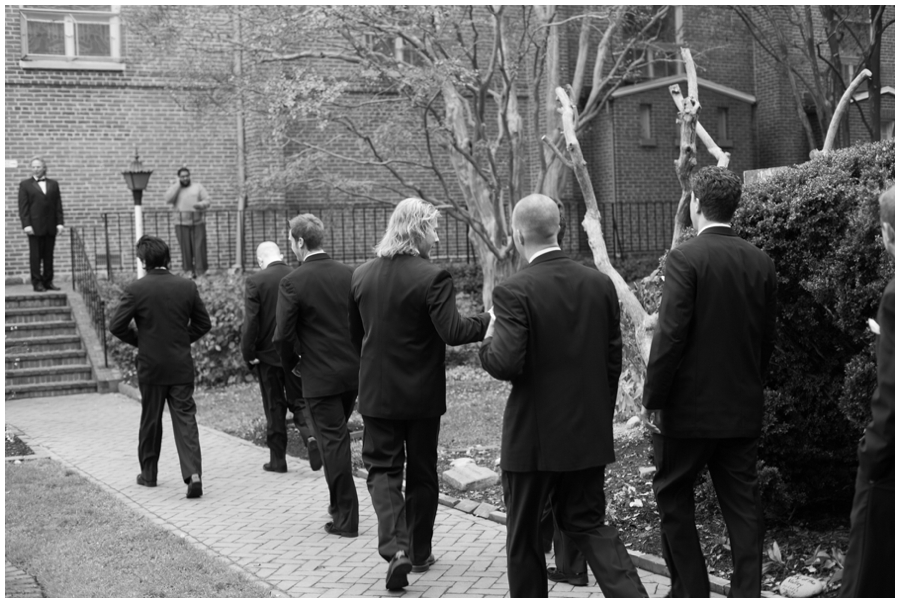 St Marys Parish Annapolis Wedding - Black and white getting ready