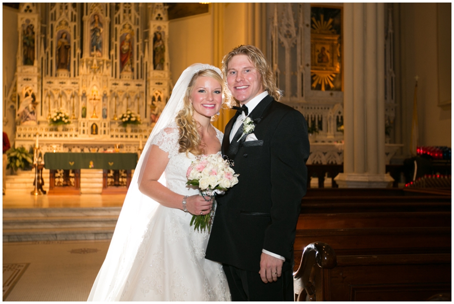 St Mary's Parish Annapolis Wedding Photographer - Bride and groom