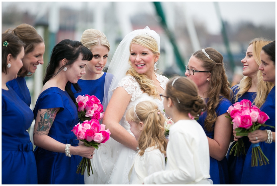 City Dock Annapolis Wedding Party Photograph