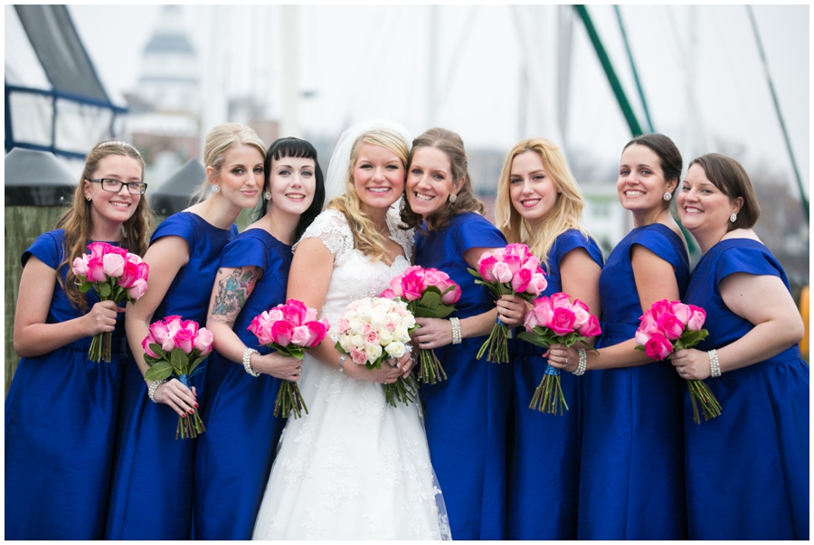 Sheraton Annapolis Winter Wedding Party Photograph