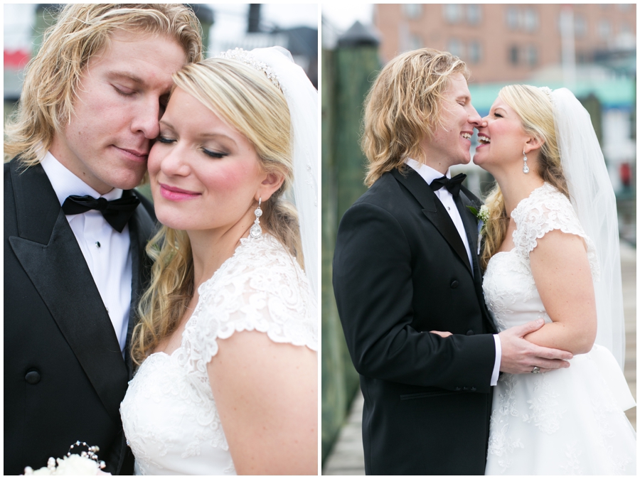 City Dock Annapolis Wedding Photography - Winter Romantic Portrait