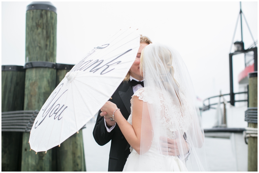 City Dock Annapolis Wedding Photography - Winter Romantic Portrait