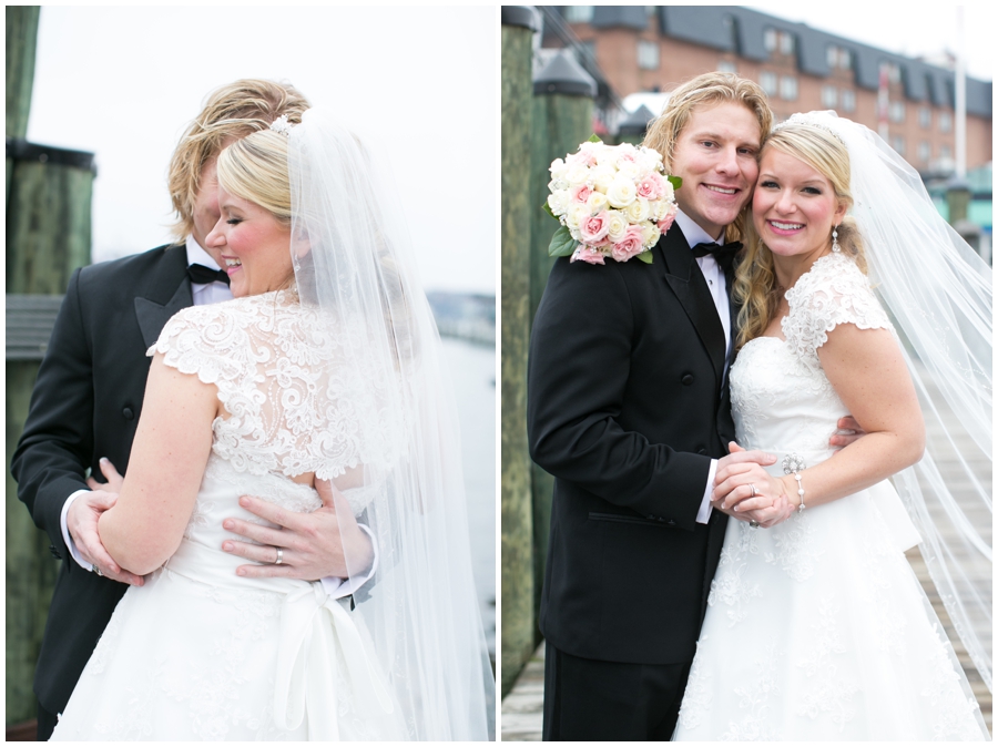 City Dock Annapolis Wedding Photography - Winter Romantic Portrait