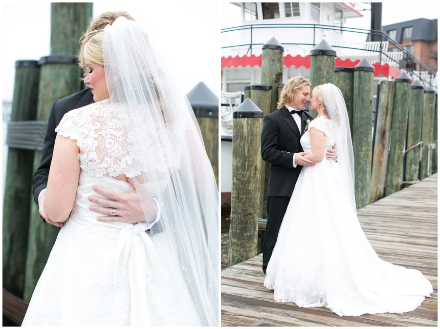 City Dock Annapolis Wedding Photography - Winter Romantic Portrait