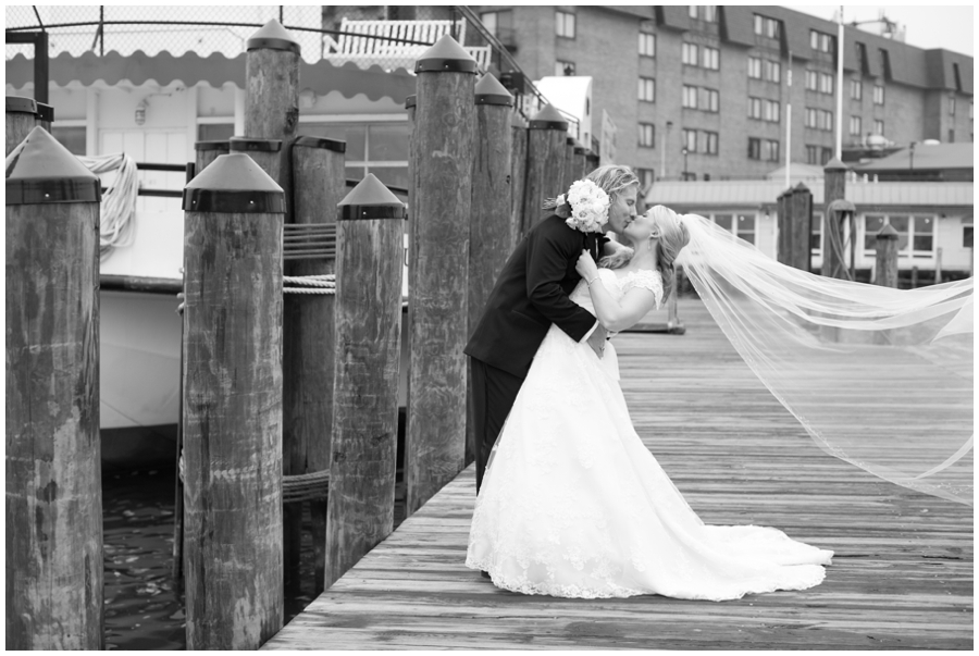 City Dock Annapolis Wedding Photography - Winter Romantic Portrait