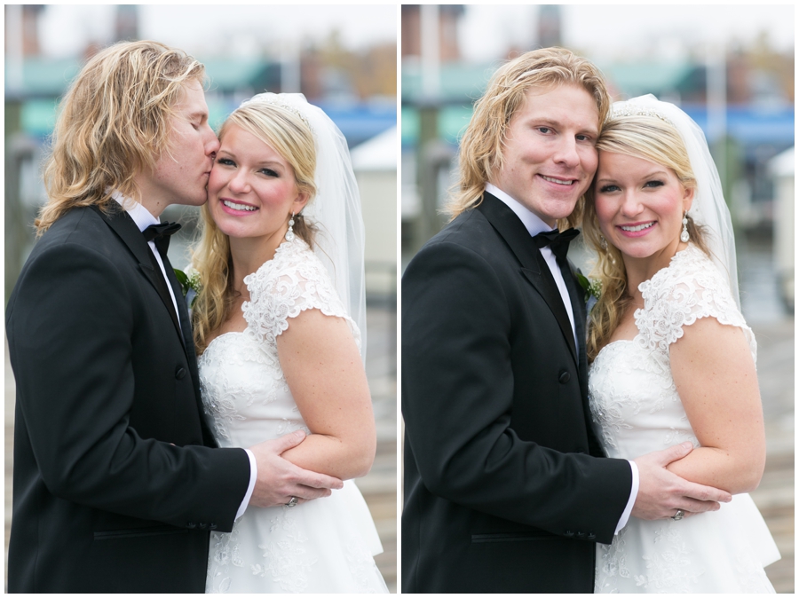 City Dock Annapolis Wedding Photography - Winter Romantic Portrait