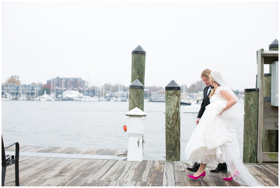 City Dock Annapolis Wedding Photography - Winter wedding Photographer