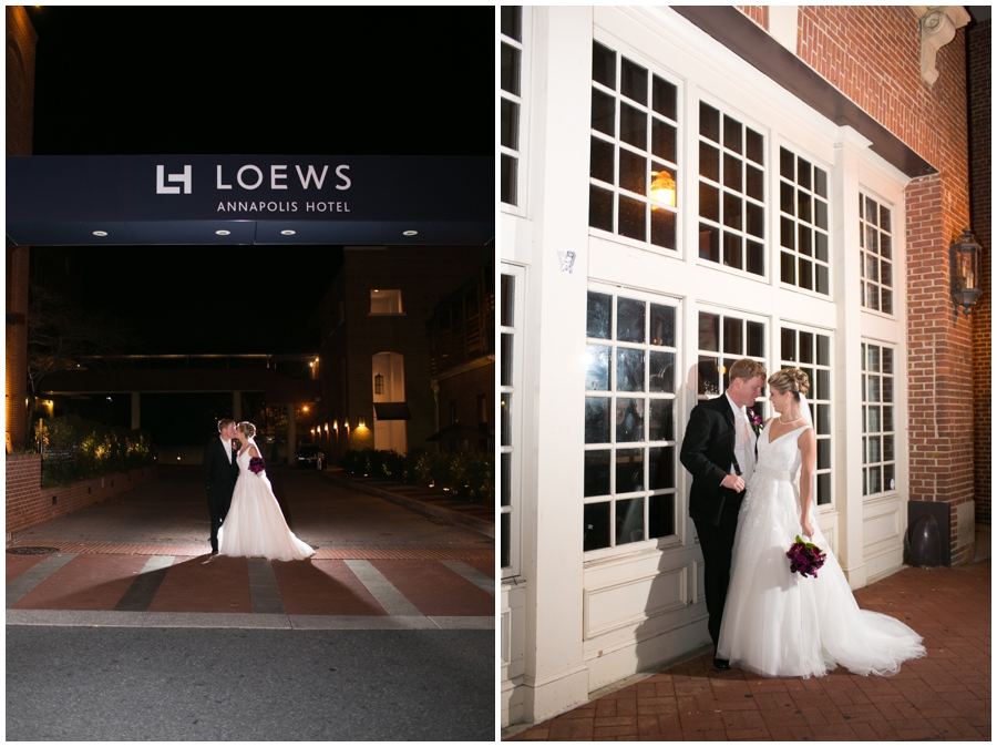 Loews Annapolis Winter Love Portrait  - Downtown Annapolis Wedding Photographer