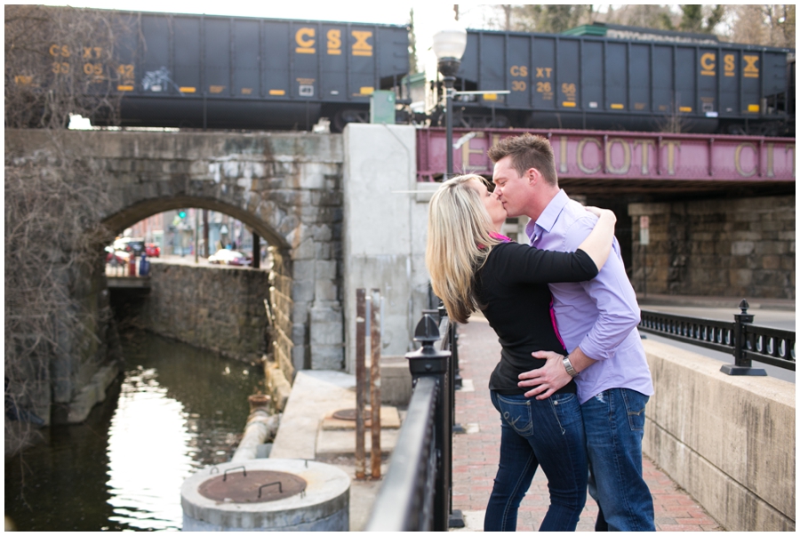 Ellicott City Engagement Photographer -Train Engagement Photographs