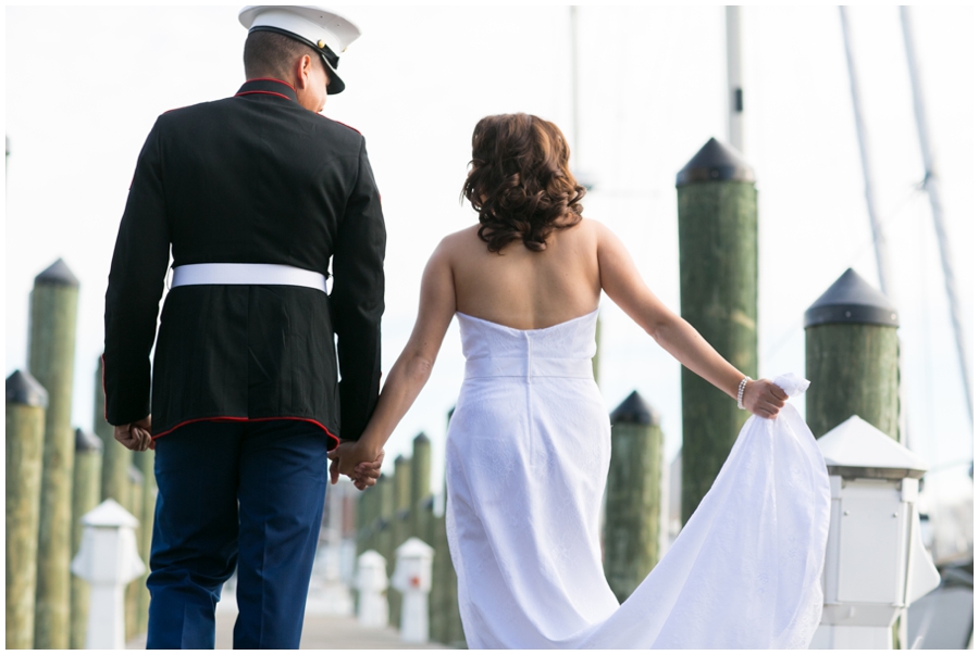 Annapolis City Dock Elopement - Winter Elopement Photographer