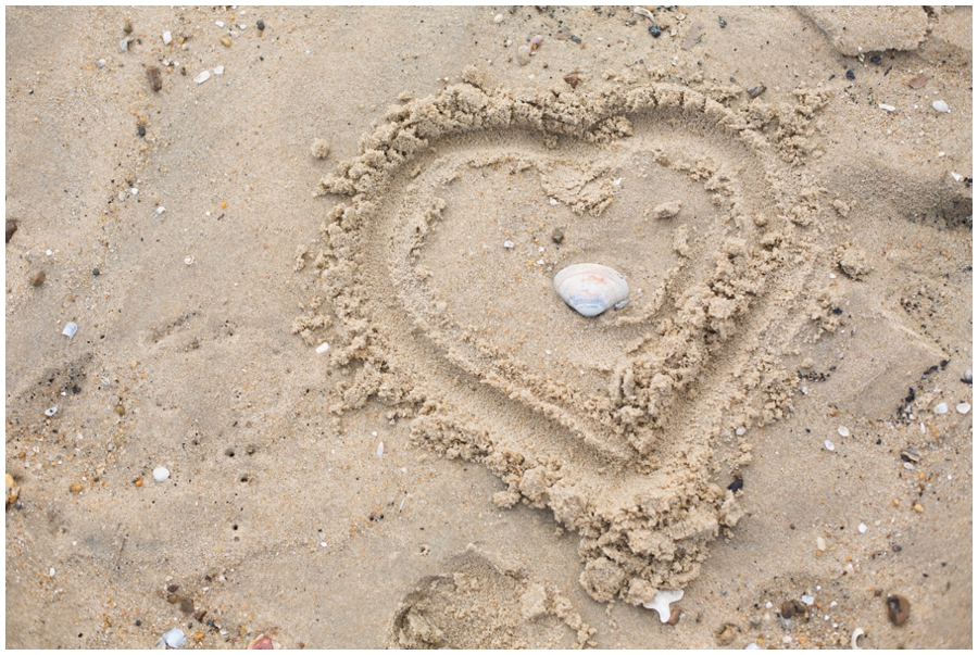 Rehobeth Beach Photographs - Beach Heart Shell