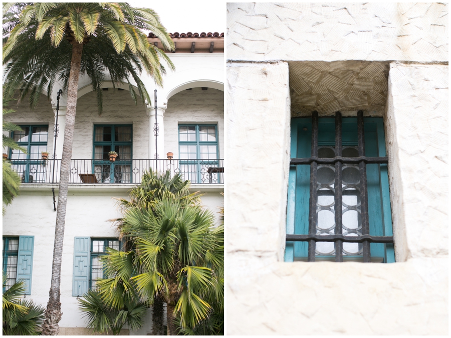 Santa Barbara Teal Courthouse Window - Traveling Wedding Photographer