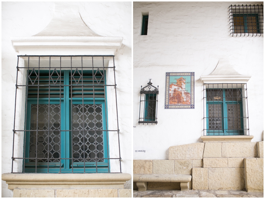 Santa Barbara Teal Courthouse Window - Traveling Wedding Photographer