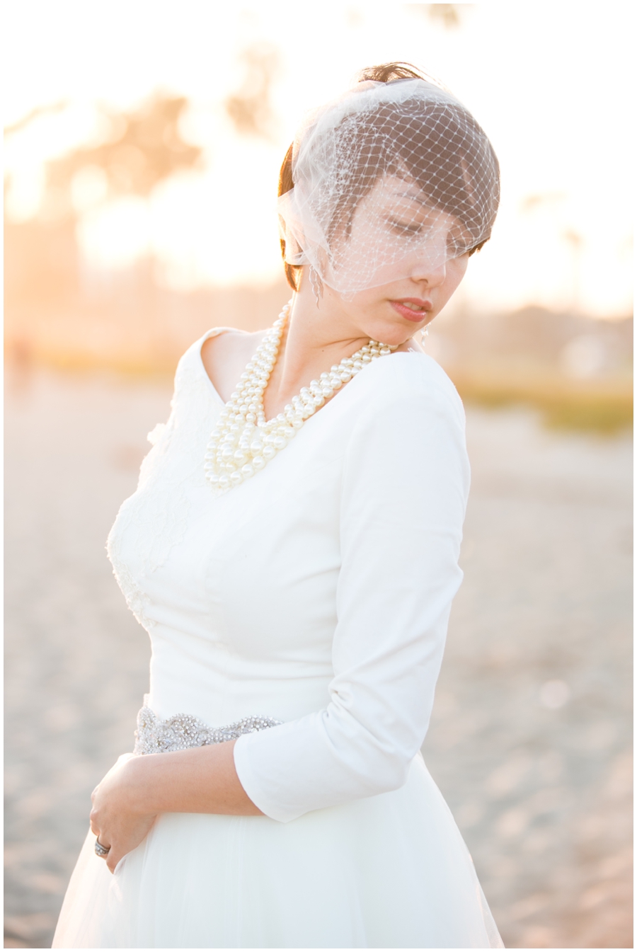 Santa Barbara Sunset Portrait - Katie Wondolowski Bridal