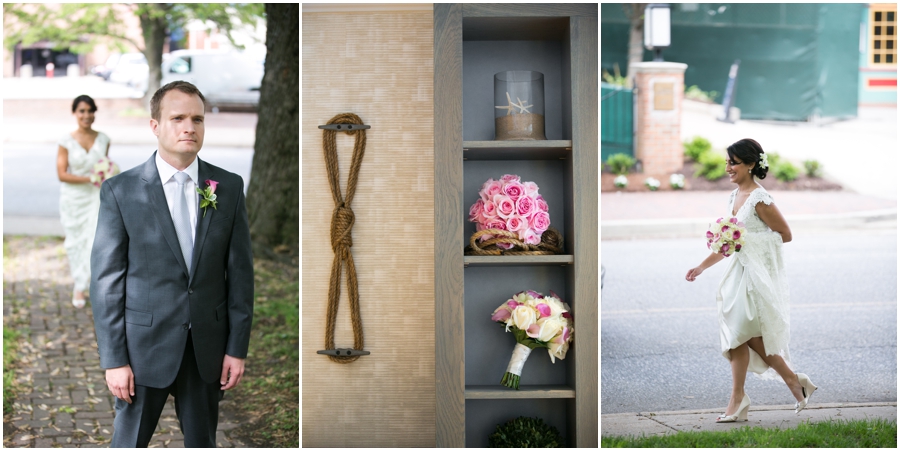 Annapolis Marriott First Look - Historic Annapolis Wedding Photographer