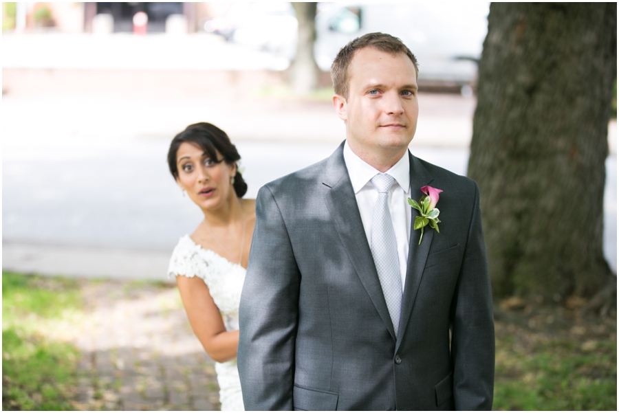 Annapolis Marriott First Look - Historic Annapolis Wedding Photographer