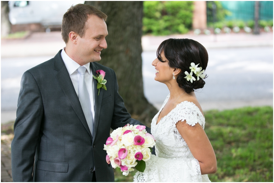 Annapolis Marriott First Look - Historic Annapolis Wedding Photographer