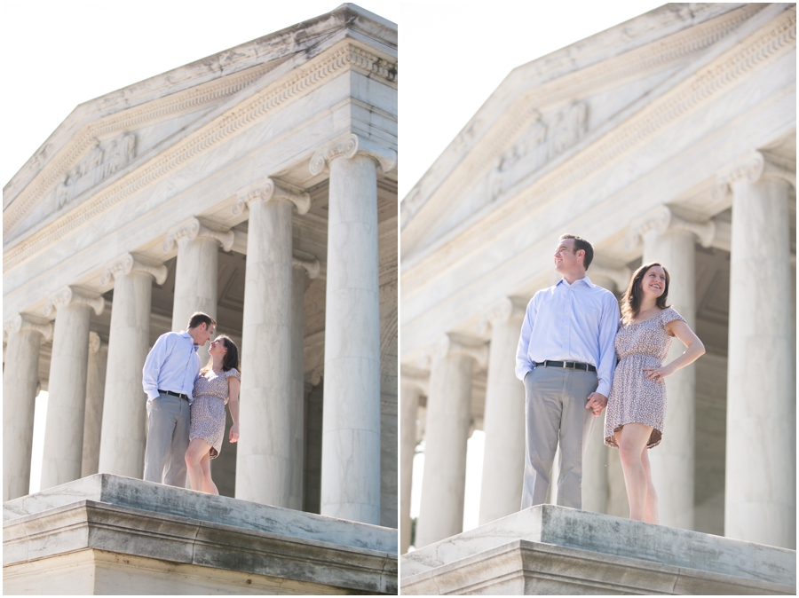 Jefferson Monument Engagement Photographs - DC Photographer