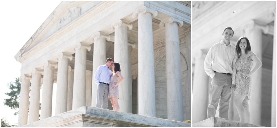 Jefferson Monument Engagement Photographs - DC Photographer