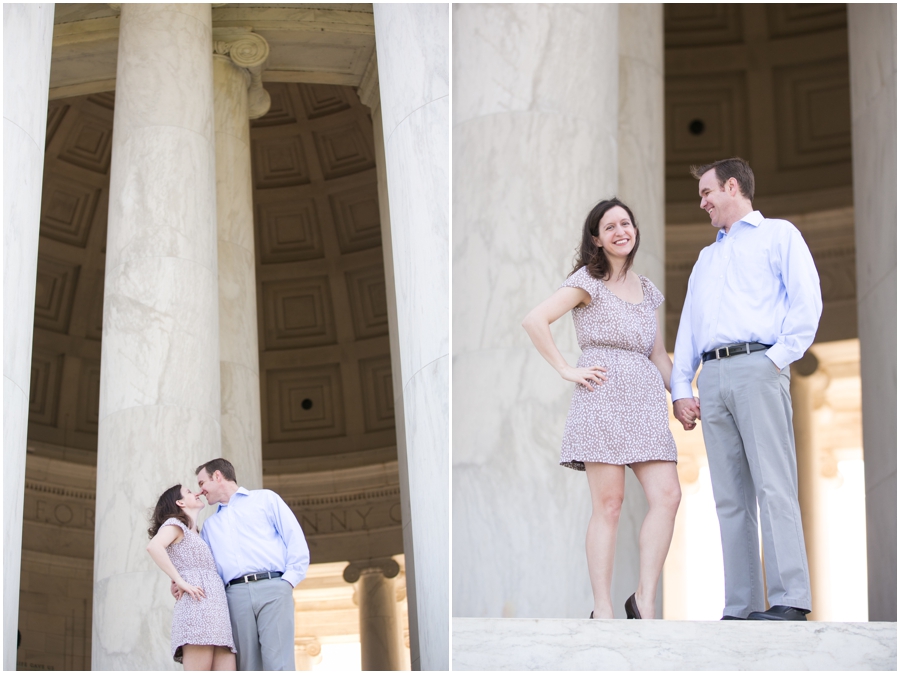 Jefferson Monument Engagement Photographs - DC Photographer