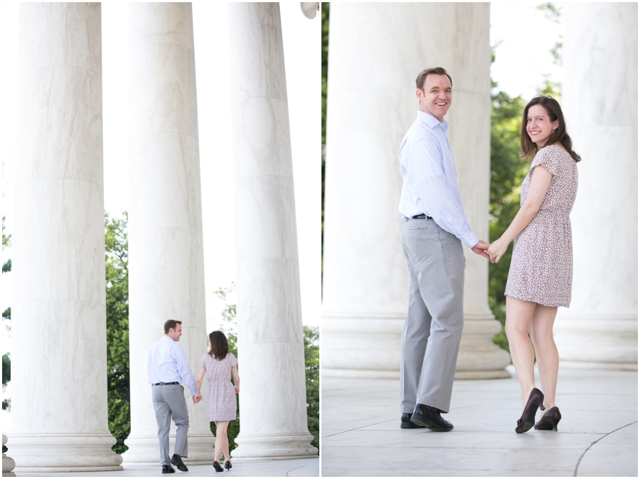 Jefferson Monument Engagement Photographs - DC Photographer