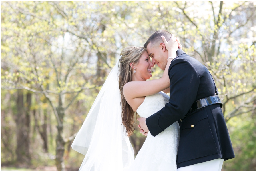 Military Celebrations at the Bay Wedding Photographer - Spring bride and groom