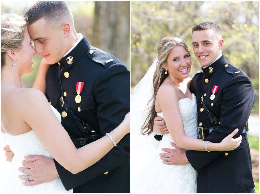 Military Celebrations at the Bay Wedding Photographer - Spring bride and groom