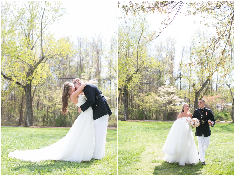 Celebrations at the Bay Photographs - Military Wedding Couple