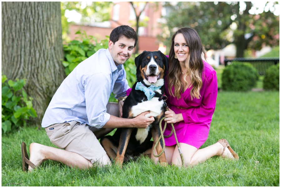 State House Puppy Engagement Photographer