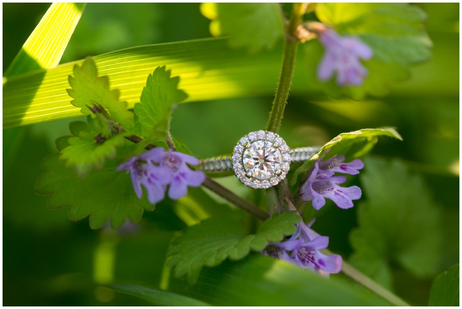 Chesapeake City Engagement Session - Spring ring detail