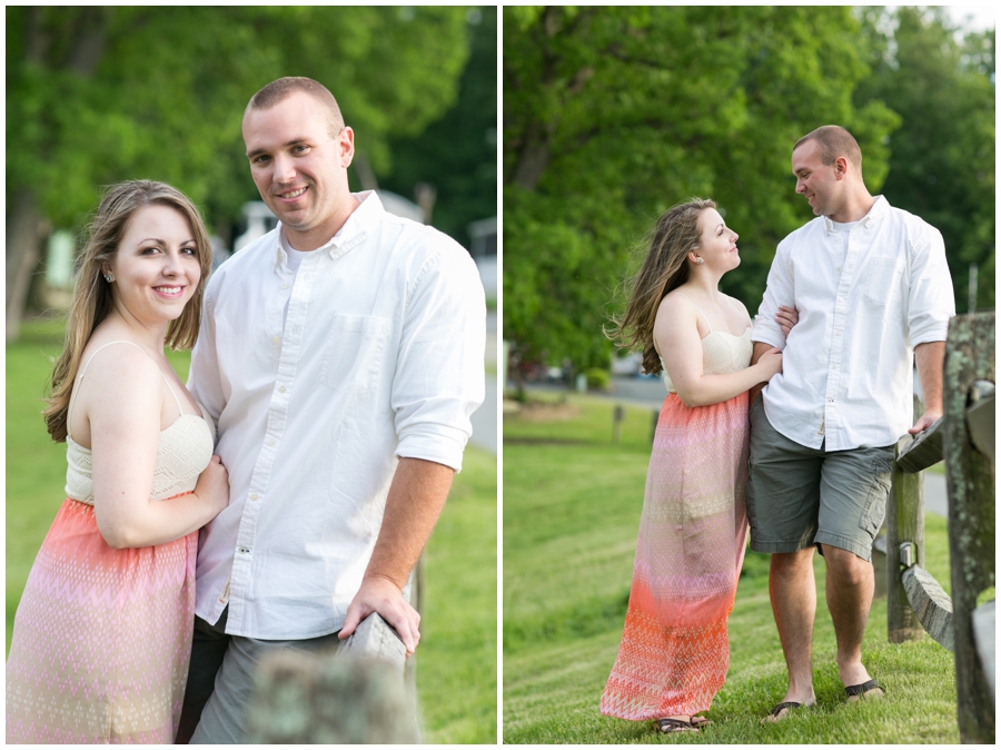 Chesapeake City Engagement Session - Spring love portrait