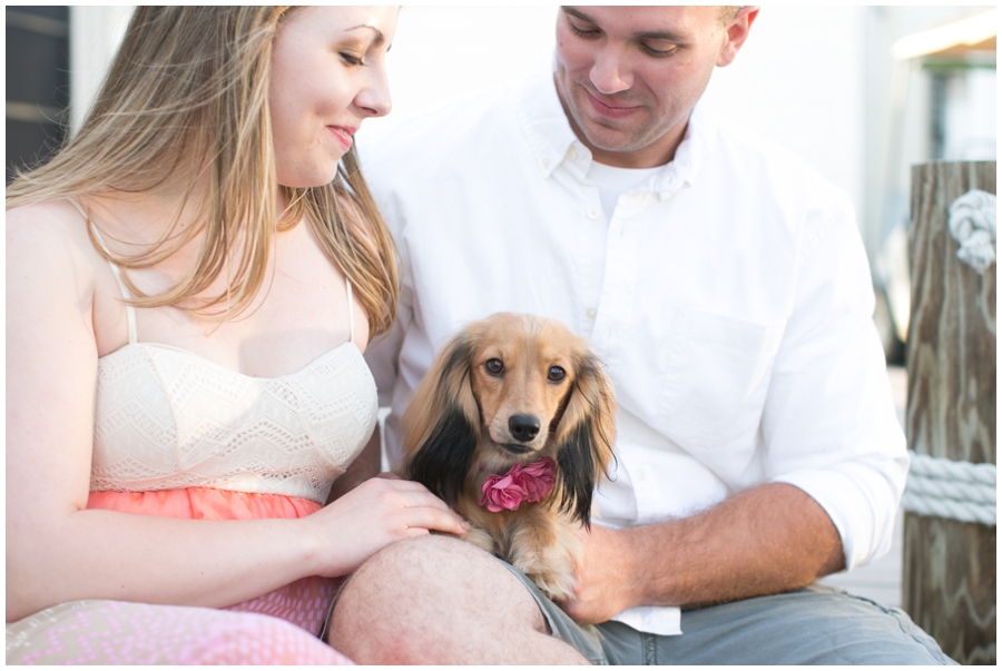 Maryland Doggy Engagement Session - Spring love portrait