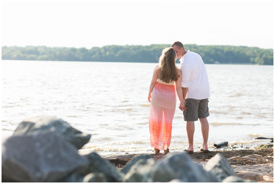 Buttonwood Beach Engagement Session - Spring love portrait