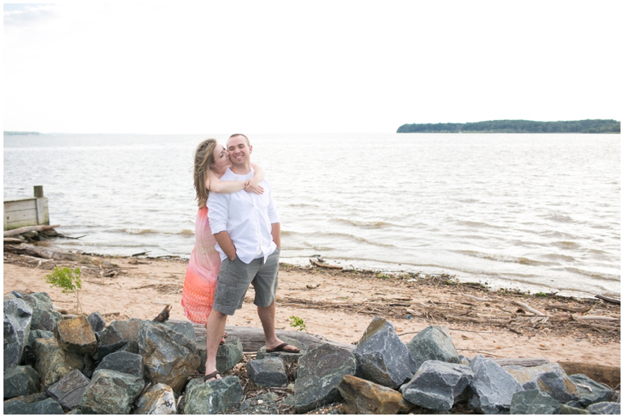 Buttonwood Beach Engagement Session - Spring love portrait