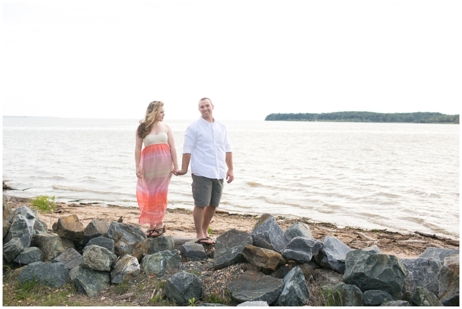 Buttonwood Beach Engagement Session - Spring love portrait