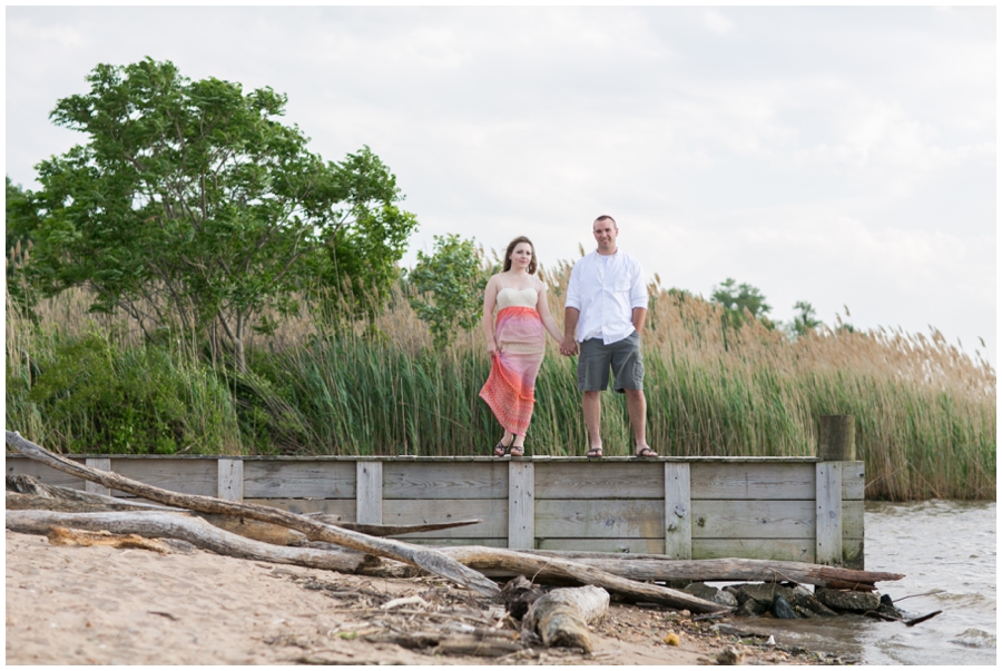 Buttonwood Beach Engagement Session - Spring love portrait