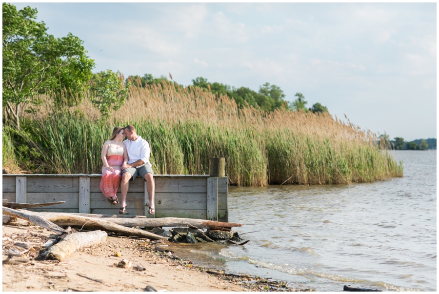 Buttonwood Beach Engagement Session - Spring love portrait