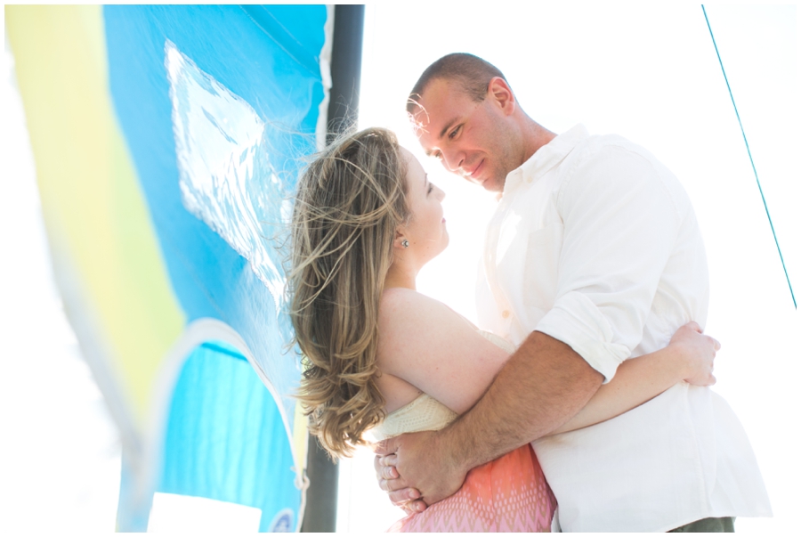 Buttonwood Beach Engagement Photographer - Catamaran love photo