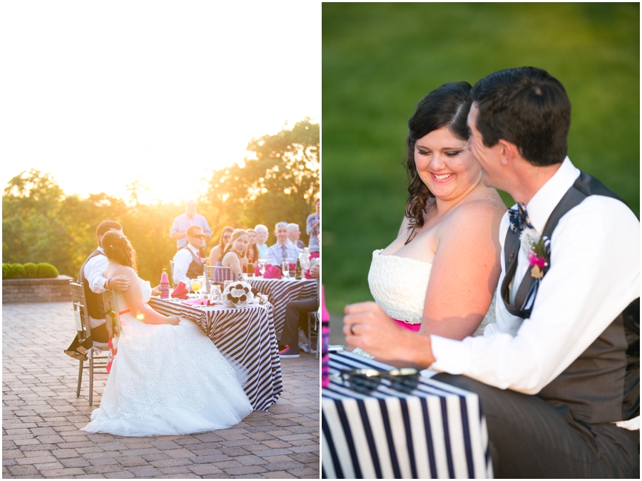 Sunset Crest Manor Spring Outdoor Toast - VA Wedding Photographer