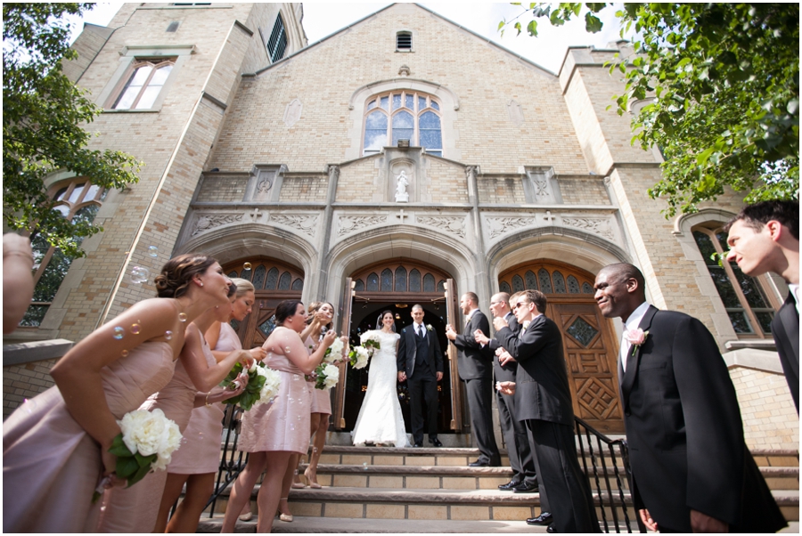 St Mary's Church Pompton Lakes Wedding Photographer - Bubbles Exit