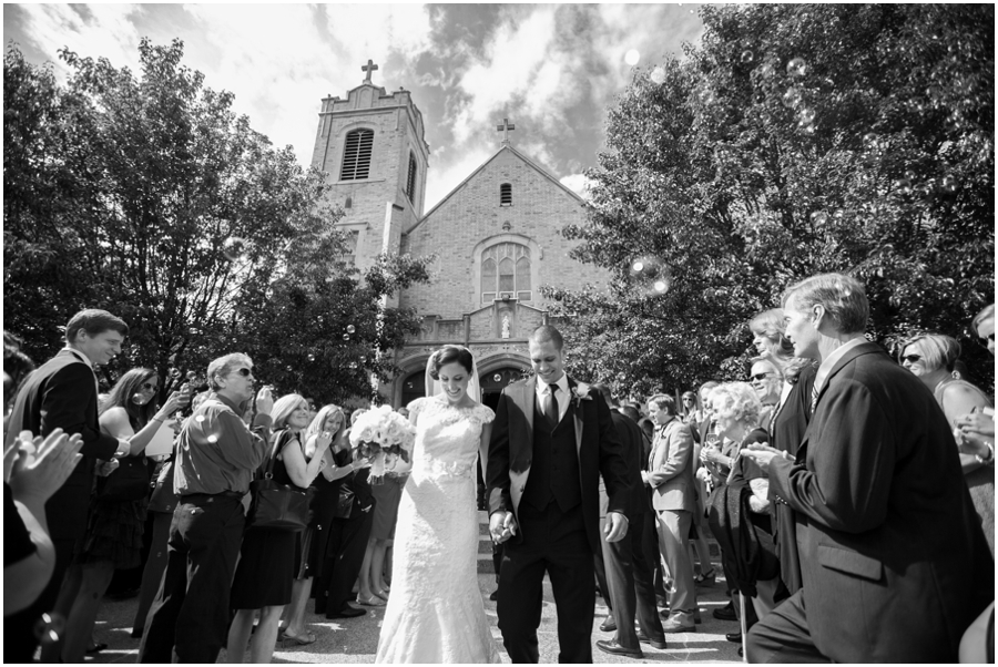 St Mary's Church Pompton Lakes Wedding Photographer - Bubbles Exit