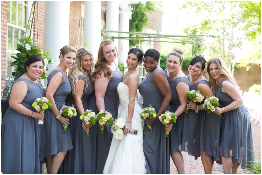 The Tidewater Inn Easton Wedding Photographer -  Betsy Robinson's Bridal - Alfred Angelo grey Bridesmaid