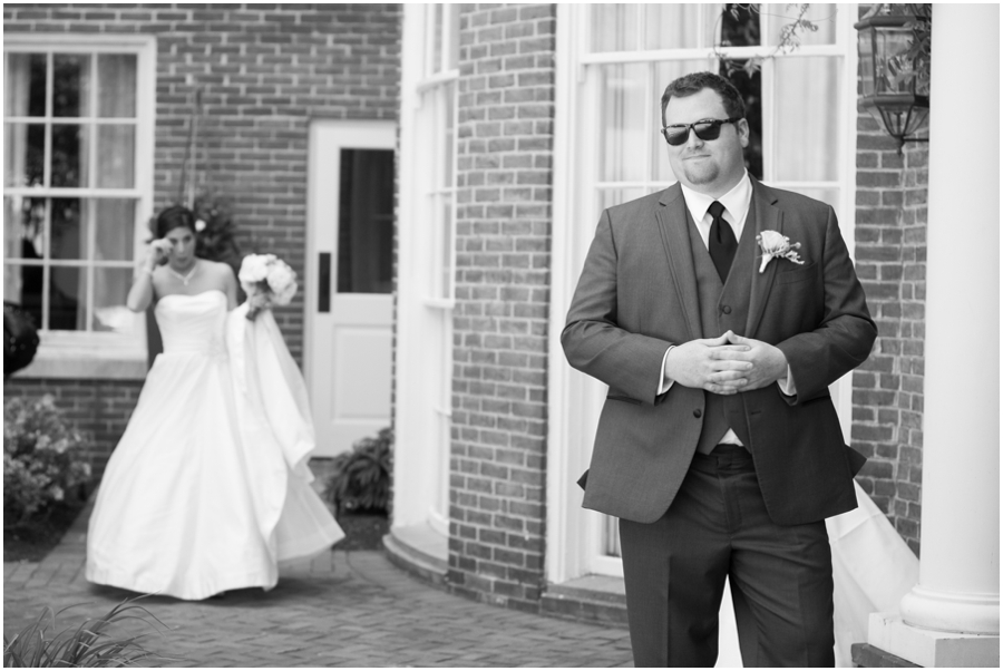 The Tidewater Inn Easton Wedding Photographer -  First look - Flower Follies