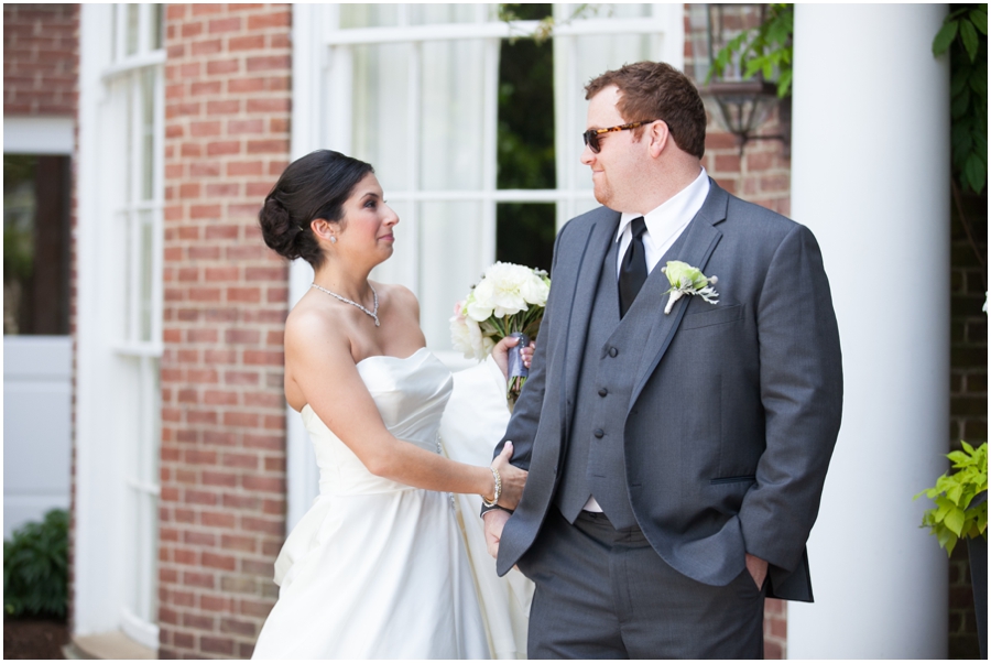 The Tidewater Inn Easton Wedding Photographer -  First look - Flower Follies