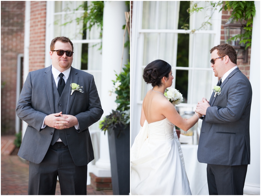 The Tidewater Inn Wedding Photographer -  First look - Flower Follies